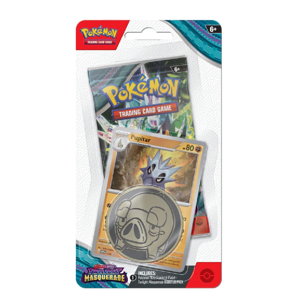 Pokemon - Scarlet and Violet - Twilight Masquerade - Checklane Blister - Pupitar
